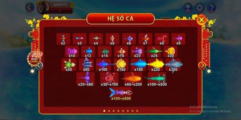 Luật chơi bắn cá Loto188