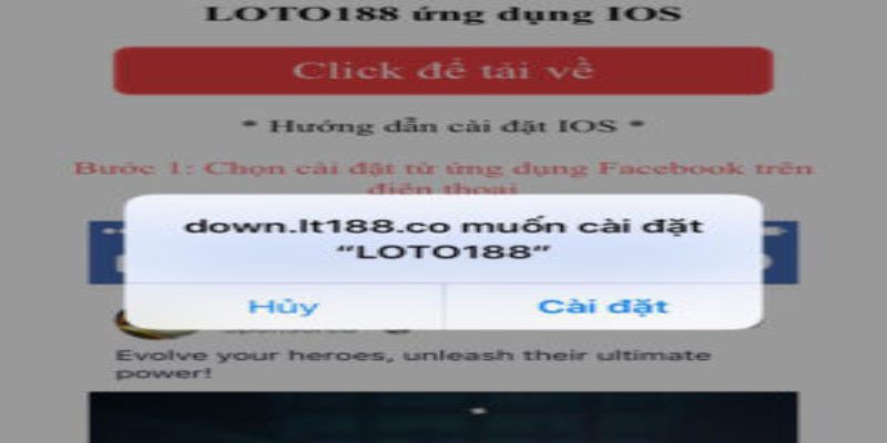 Cách tải app Loto188 về cho điện thoại hệ điều hành IOS